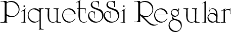 PiquetSSi Regular font - piqus___.ttf