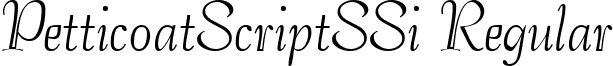 PetticoatScriptSSi Regular font - pettss__.ttf