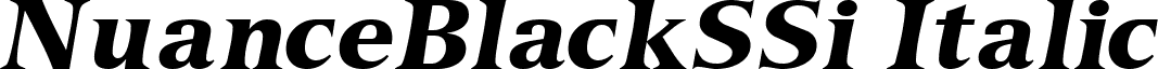 NuanceBlackSSi Italic font - nuanblsi.ttf