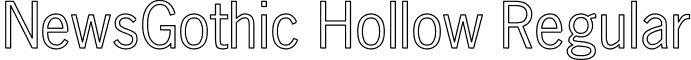 NewsGothic Hollow Regular font - newsgot5.ttf