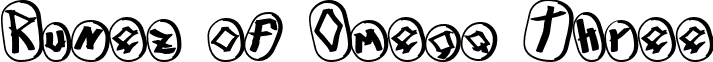 Runez of Omega Three font - Runez of Omega Three.ttf
