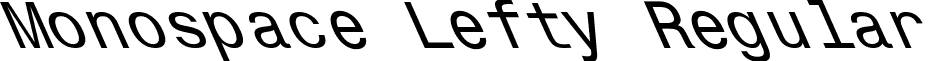 Monospace Lefty Regular font - monoleft.ttf