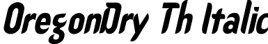 OregonDry Th Italic font - oregond1.ttf