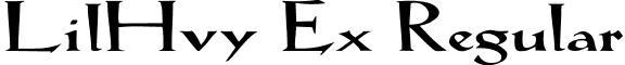 LilHvy Ex Regular font - lilhvy_e.ttf