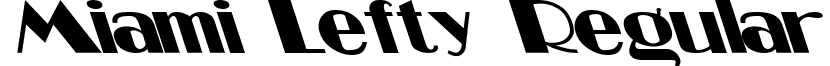 Miami Lefty Regular font - miamleft.ttf