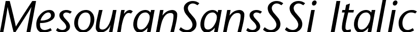 MesouranSansSSi Italic font - mesossi_.ttf