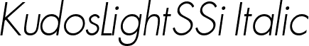 KudosLightSSi Italic font - kudolsi_.ttf