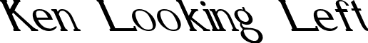 Ken Looking Left font - kenlefty.ttf