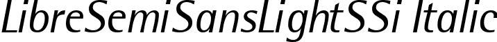 LibreSemiSansLightSSi Italic font - librssls.ttf