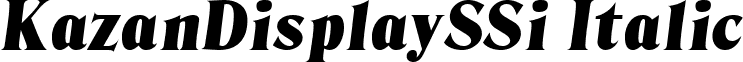 KazanDisplaySSi Italic font - kazadsi_.ttf