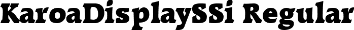 KaroaDisplaySSi Regular font - karods__.ttf