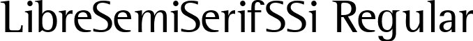 LibreSemiSerifSSi Regular font - librssfs.ttf