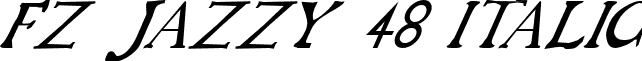 FZ JAZZY 48 ITALIC font - j48i.ttf