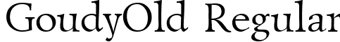 GoudyOld Regular font - GoudyOld Regular.ttf