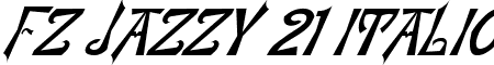 FZ JAZZY 21 ITALIC font - j21i.ttf