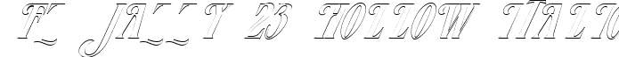 FZ JAZZY 23 HOLLOW ITALIC font - j23hi.ttf