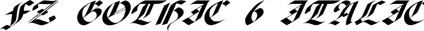 FZ GOTHIC 6 ITALIC font - i6i.ttf