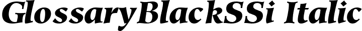 GlossaryBlackSSi Italic font - glosblsi.ttf