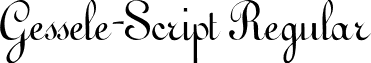 Gessele-Script Regular font - gessele_.ttf