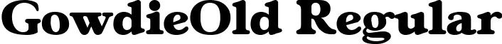 GowdieOld Regular font - gowdiol_.ttf