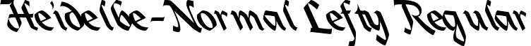 Heidelbe-Normal Lefty Regular font - heidlf_y.ttf
