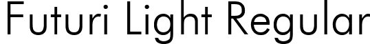 Futuri Light Regular font - futurilight.ttf