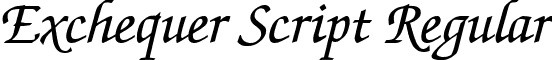 Exchequer Script Regular font - exchequerscript.ttf