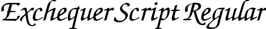 Exchequer Script Regular font - exiswfte.ttf