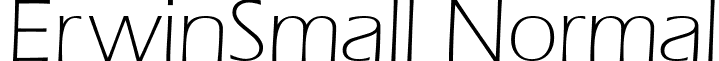 ErwinSmall Normal font - erwl.ttf