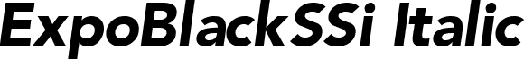 ExpoBlackSSi Italic font - expoblsi.ttf