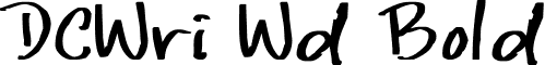 DCWri Wd Bold font - dcwri_wd.ttf