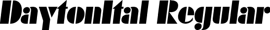 DaytonItal Regular font - daytoit_.ttf