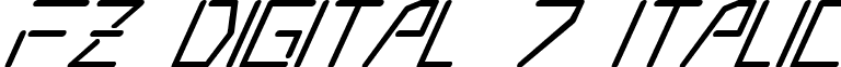 FZ DIGITAL 7 ITALIC font - d7i.ttf