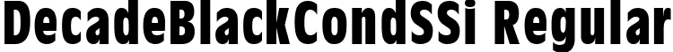 DecadeBlackCondSSi Regular font - decablcs.ttf