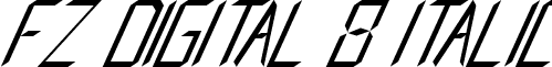 FZ DIGITAL 8 ITALIC font - d8i.ttf