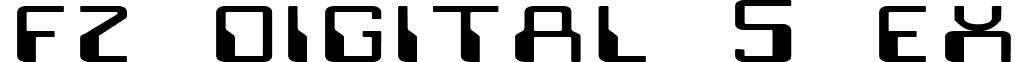 FZ DIGITAL 5 EX font - d5e.ttf