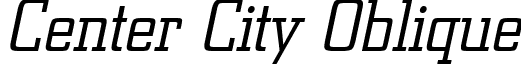 Center City Oblique font - cyiswfte.ttf