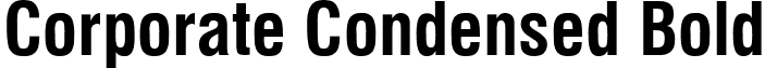Corporate Condensed Bold font - corporatecondensedbold.ttf