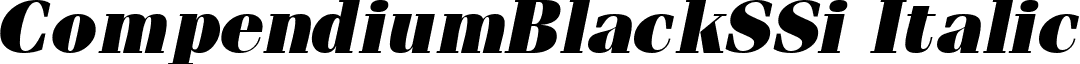 CompendiumBlackSSi Italic font - compblsi.ttf