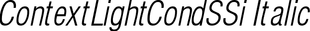 ContextLightCondSSi Italic font - contlcsi.ttf