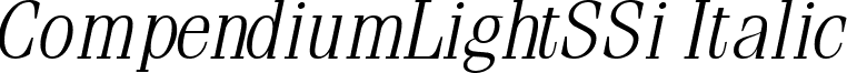 CompendiumLightSSi Italic font - complsi_.ttf