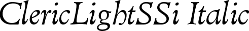 ClericLightSSi Italic font - clerlsi_.ttf