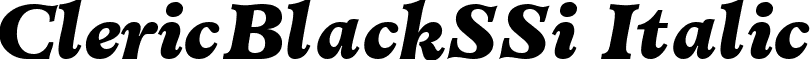 ClericBlackSSi Italic font - clerblsi.ttf