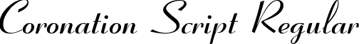 Coronation Script Regular font - cotswfte.ttf