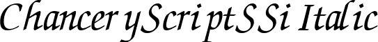 ChanceryScriptSSi Italic font - chanssi_.ttf