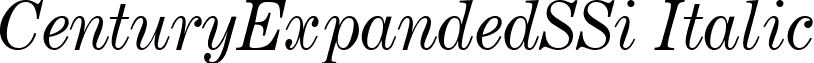 CenturyExpandedSSi Italic font - centesi_.ttf