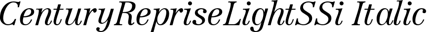 CenturyRepriseLightSSi Italic font - centrlsi.ttf