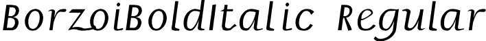 BorzoiBoldItalic Regular font - borzoib1.ttf