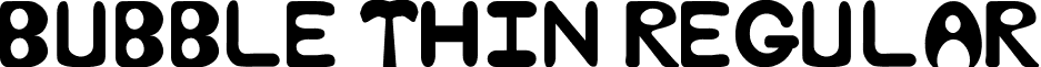 Bubble Thin Regular font - bubble_t.ttf