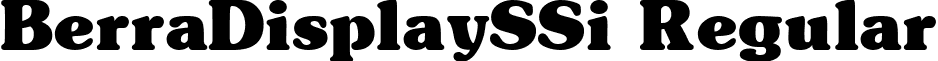 BerraDisplaySSi Regular font - berrds__.ttf